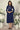 Festive Wear Fancy Navy Blue Color Thread Embroidered Kurti In Rayon Fabric
